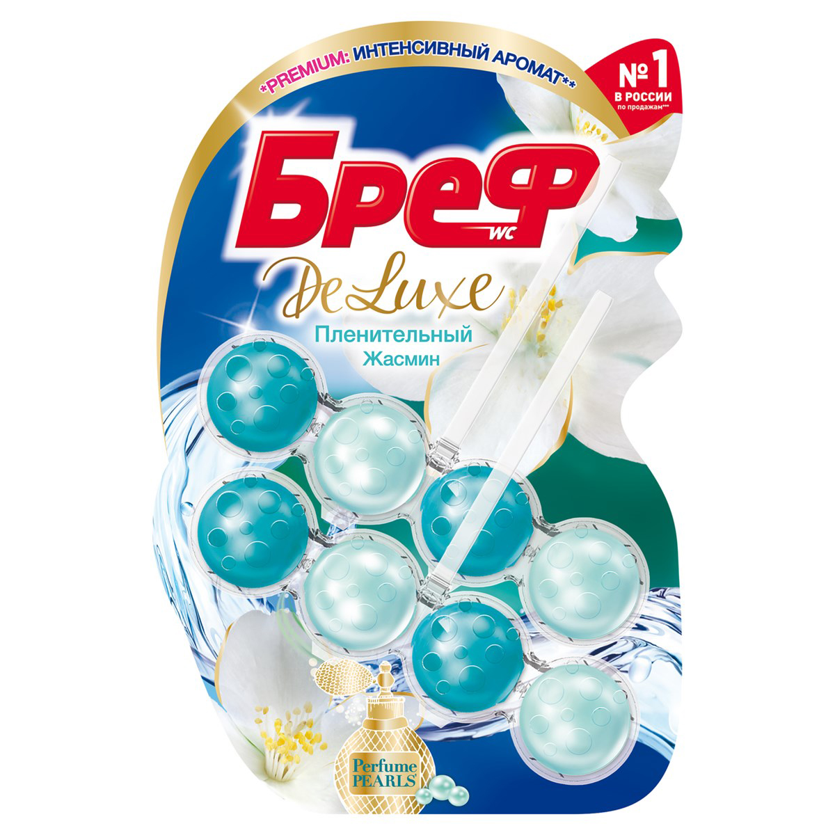 Туалетный блок БРЕФ 2x50г Делюкс Пленительный жасмин