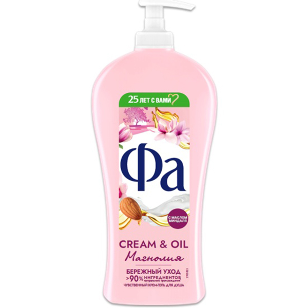 Крем-гель для душа FA/ФА 750мл Крем-гель Cream&Oil Магнолия