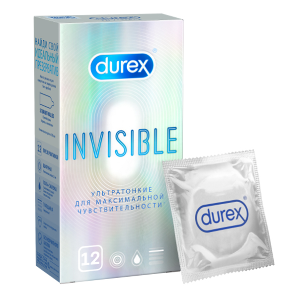 Презервативы Durex Invisible №12 из натурального латекса