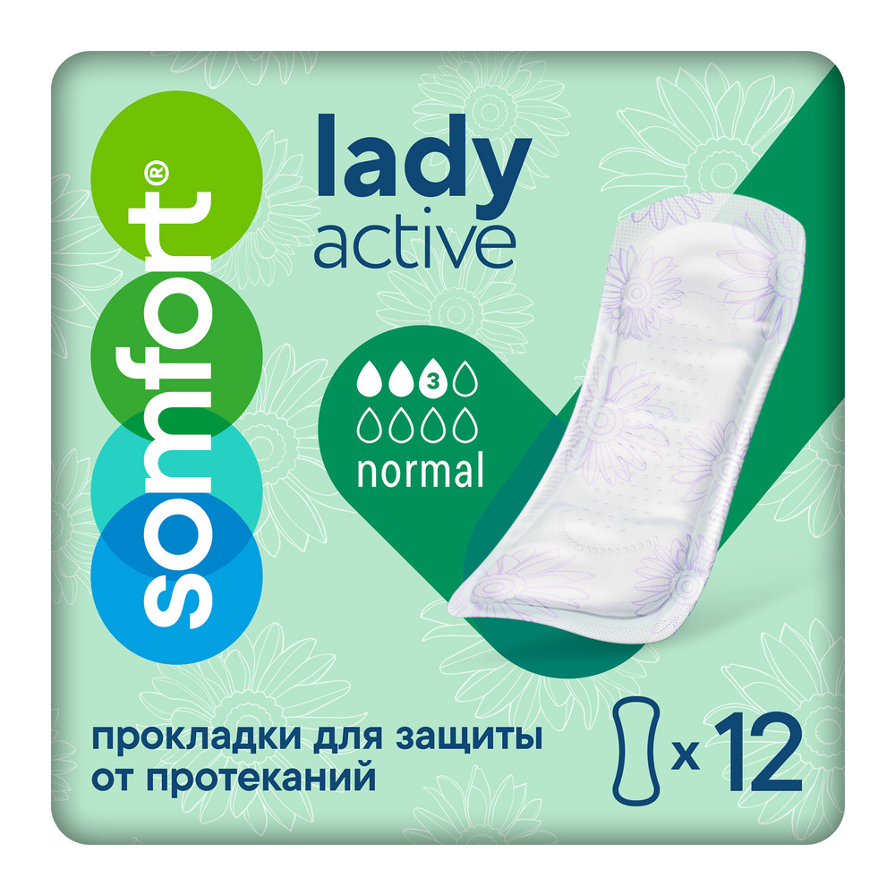 Прокладки урологические SOMFORT Lady Active 12шт Normal
